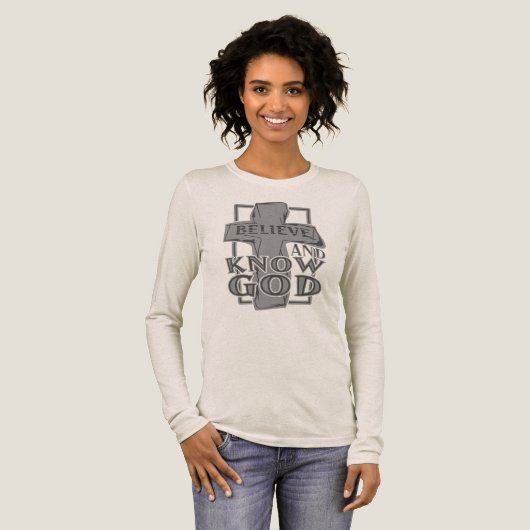 T-shirt En Tri-matière Croix chrétienne du Christ en T-shirt gris pierre (Recto complet)