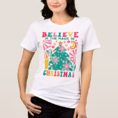 T-shirt En Tri-matière Croyez En La Magie De Noël Retro Boho (Recto)