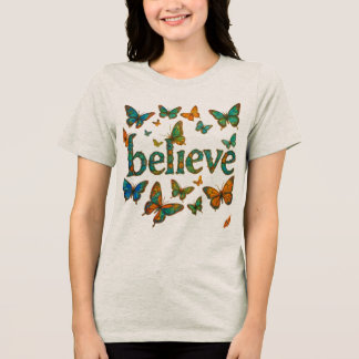 T-shirt En Tri-matière Croyez Papillon Vague Minimaliste