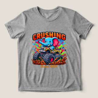 T-shirt En Tri-matière Crushing Since 2021 – Cute Elephant with Truck