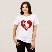 T-shirt En Tri-matière Cupidé dans un coeur (Recto plein)