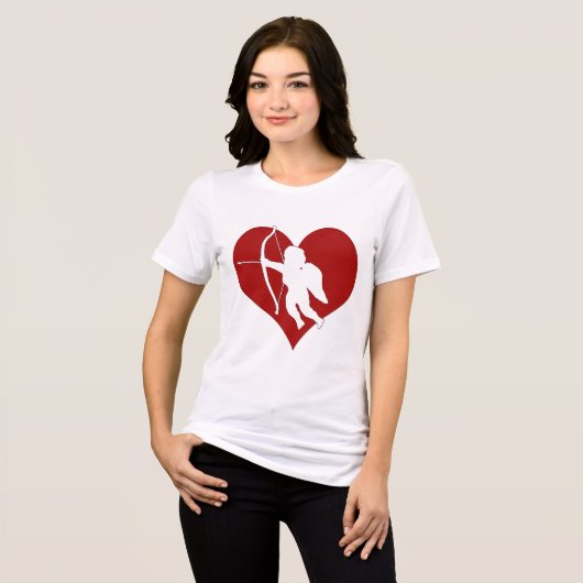 T-shirt En Tri-matière Cupidé dans un coeur (Recto plein)
