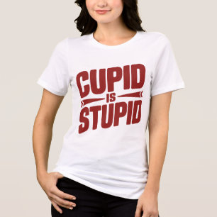 T-shirt En Tri-matière Cupidon est stupide – Funny Anti-Valentine sarcast