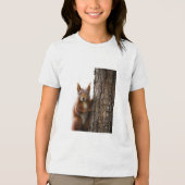 T-shirt En Tri-matière Curieux écureuil rouge (Recto)