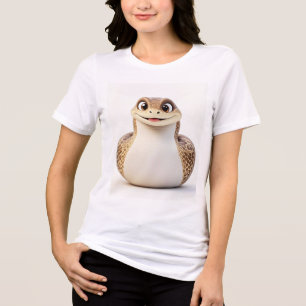 T-shirt En Tri-matière Curvy Round Snake Tee   Cute Zodiac Snake Graphic 