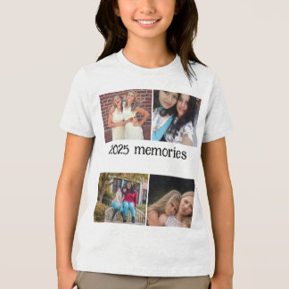 T-SHIRT EN TRI-MATIÈRE CUSTOM 2025 MEMORIES 4 PHOTO COLLAGE