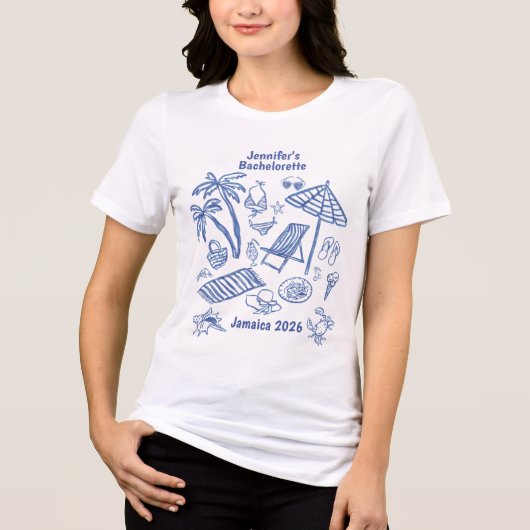 T-shirt En Tri-matière Custom Bachelorette Coastal T-Shirt (Recto)