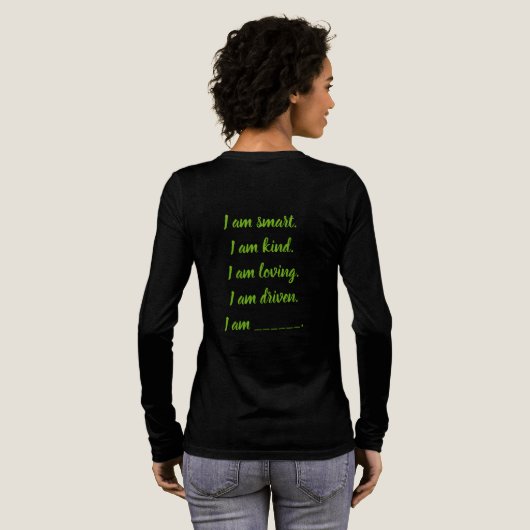 T-shirt En Tri-matière Custom GREEN I Am Tri-Blend Shirt (Verso complet)