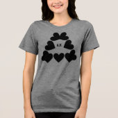 T-shirt En Tri-matière Custom Initials Heart Triangle Ladies (Recto)
