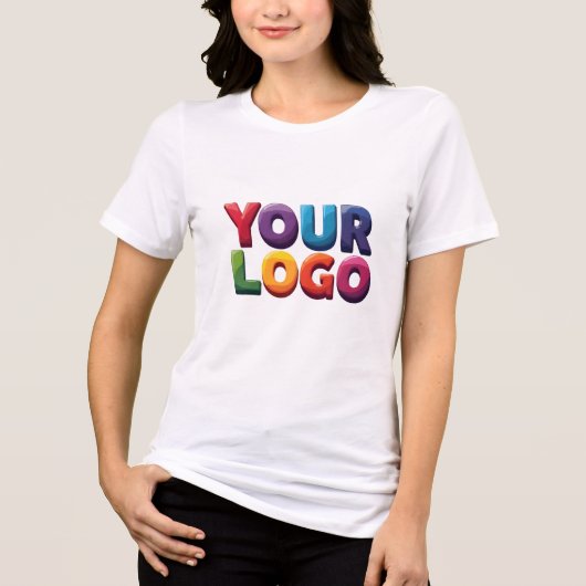 T-shirt En Tri-matière Custom Logo|Upload Your Logo | Business & Brand  (Recto)