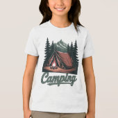 T-shirt En Tri-matière Custom Name Camping (Recto)