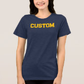 T-shirt En Tri-matière Custom Navy & Gold University (Recto)
