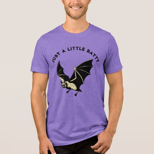 T-shirt En Tri-matière Custom Slogan Retro Halloween Bat Graphic (Recto)