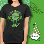 T-shirt En Tri-matière Custom St. Patrick's Day Bird Shamrock Noir