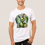 T-shirt En Tri-matière Customisez-moi ! - Lapin Frustré Embracant un Oeuf (Recto)