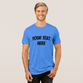 T-shirt En Tri-matière Customizable “Your Text Here” Blue (Recto plein)