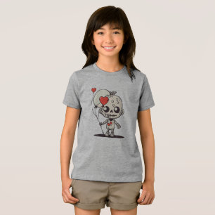 T-shirt En Tri-matière Cute ami Zombie - Bal en forme de coeur de l'amour
