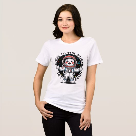 T-shirt En Tri-matière Cute astronaut back to the stars design  (Recto plein)