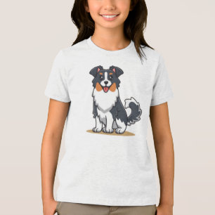 T-shirt En Tri-matière Cute Australian Shepherd-23144