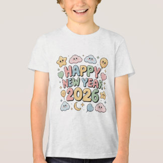 T-shirt En Tri-matière Cute Baby Cartoon New Year 2026 Illustration