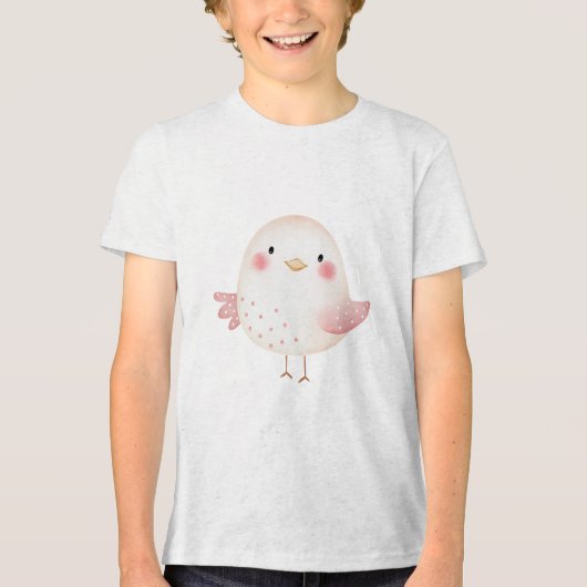 T-shirt En Tri-matière Cute Blush Chick Illustration (Recto)