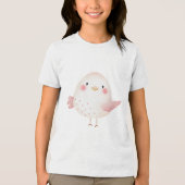 T-shirt En Tri-matière Cute Blush Chick Illustration (Recto)