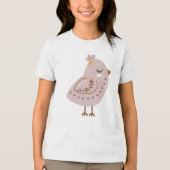 T-shirt En Tri-matière Cute Boho Bird Illustration in Neutral Pastel  (Recto)