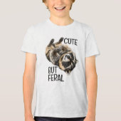 T-shirt En Tri-matière Cute But Feral Raccoon Trash Panda (Recto)