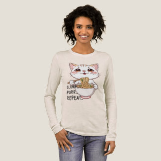 T-shirt En Tri-matière Cute Cat Ramen Tee - Slurp, Purr, Repeat