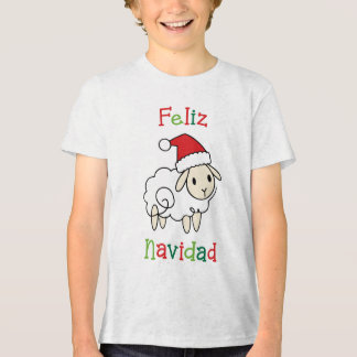 T-shirt En Tri-matière Cute Christmas Sheep – Feliz Navidad