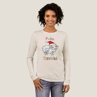 T-shirt En Tri-matière Cute Christmas Sheep – Feliz Navidad