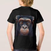 T-shirt En Tri-matière Cute Crazy Funny Chimpanzé Anime Portrait (Verso)