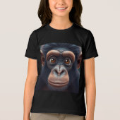 T-shirt En Tri-matière Cute Crazy Funny Chimpanzé Anime Portrait (Recto)