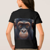 T-shirt En Tri-matière Cute Crazy Funny Chimpanzé Anime Portrait (Verso)