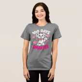 T-shirt En Tri-matière Cute Dalmatian Puppy 100 Days Smarter School Celeb (Recto plein)