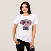 T-shirt En Tri-matière Cute Elephant with Bubble Gum Tee (Recto plein)