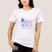 T-shirt En Tri-matière Cute et maudit Pastel Halloween Chats (Recto)