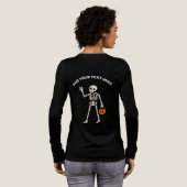 T-shirt En Tri-matière Cute Ghost Trio Happy Halloween Long Sleeve (Verso complet)