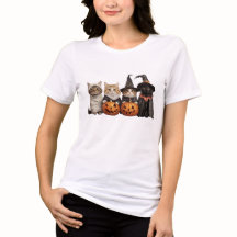 Cute Halloween Cats T-Shirt 🎃