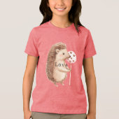 T-shirt En Tri-matière Cute Hedgehog Hearts Love (Recto)