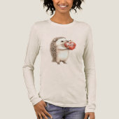 T-shirt En Tri-matière Cute Hedgehog with Red Heart Love (Recto)