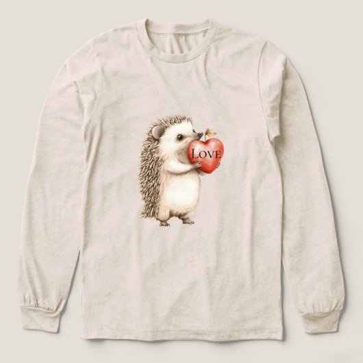 T-shirt En Tri-matière Cute Hedgehog with Red Heart Love (Motif devant)
