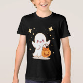 T-shirt En Tri-matière Cute Kawaii Ghost Halloween Design | (Recto)