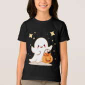 T-shirt En Tri-matière Cute Kawaii Ghost Halloween Design | (Recto)