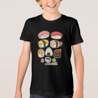 T-shirt En Tri-matière Cute Kawaii Sushi Characters - Japanese Food Lover