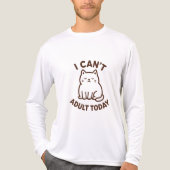 T-shirt En Tri-matière Cute Lazy Cat – Not Today Mood (Recto)