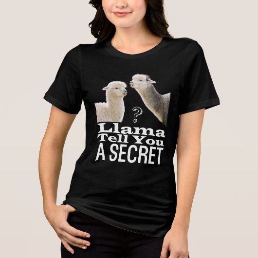 T-shirt En Tri-matière Cute Llama Funny Pun plaisanteries mèmes Noir (Recto)