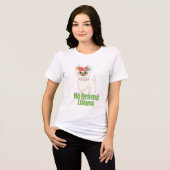 T-shirt En Tri-matière Cute No Drama Llama Avec Couronne Florale (Recto plein)
