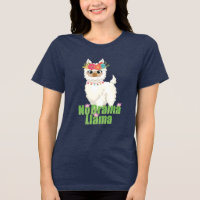 Cute No Drama Llama Avec Couronne Florale