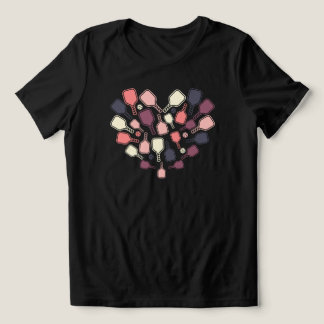 T-shirt En Tri-matière Cute Pickleball Paddle Heart